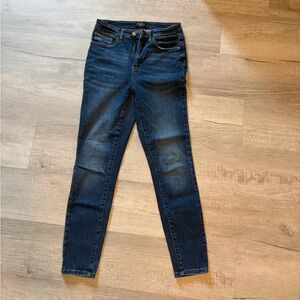 Judy Blue Light and Dark Blue Denim Jeans